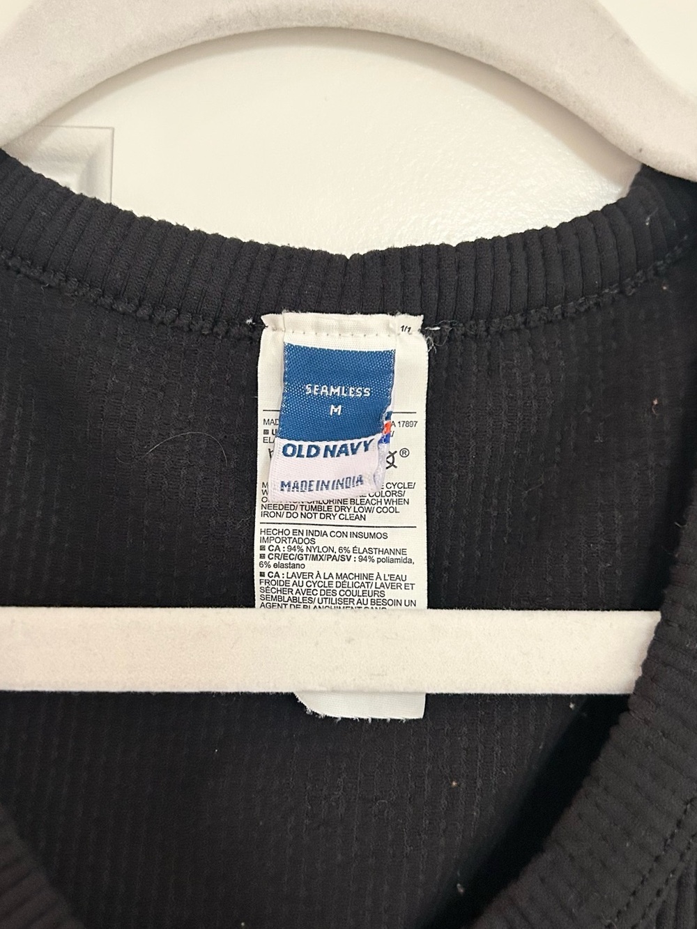 Old Navy Black Ribbed Crew Tank - Picture 3 of 3